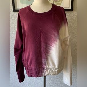 JoyLab Lightweight Ombre Cropped Fit Burgundy Sweatshirt